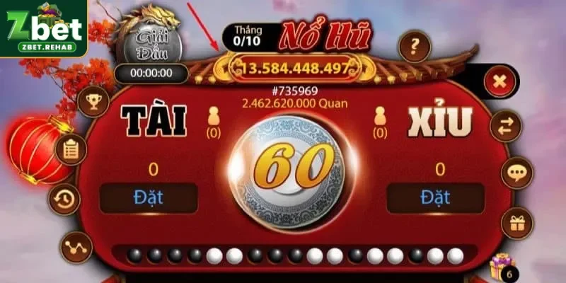 Cửa cược tài hoặc xỉu tại ZBET